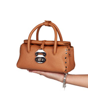 ZANELLATO BORSA A MANO DOTTA BABY IN PELLE COLORE CUOIO