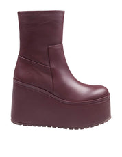 PALOMA BARCELO' BARTA ANKLE BOOT IN BURGUNDY NAPPA LEATHER
