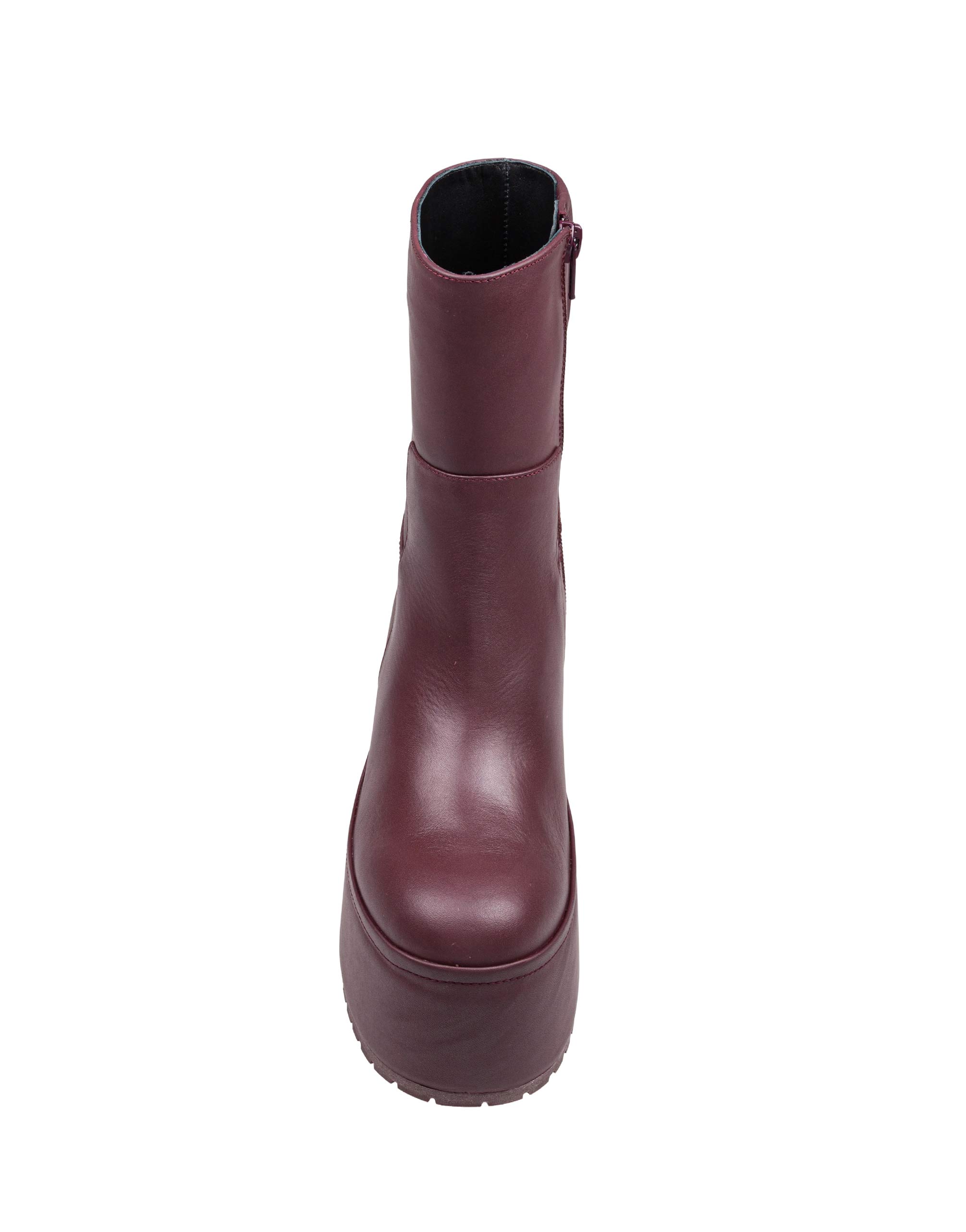 PALOMA BARCELO' BARTA ANKLE BOOT IN BURGUNDY NAPPA LEATHER