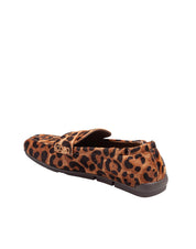 ASH BARKLEY LEOPARD-PRINT PONY HAIR LOAFERS