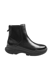 ASH NEXON BLACK LEATHER ANKLE BOOTS