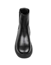 ASH NEXON BLACK LEATHER ANKLE BOOTS