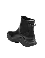 ASH NEXON BLACK LEATHER ANKLE BOOTS