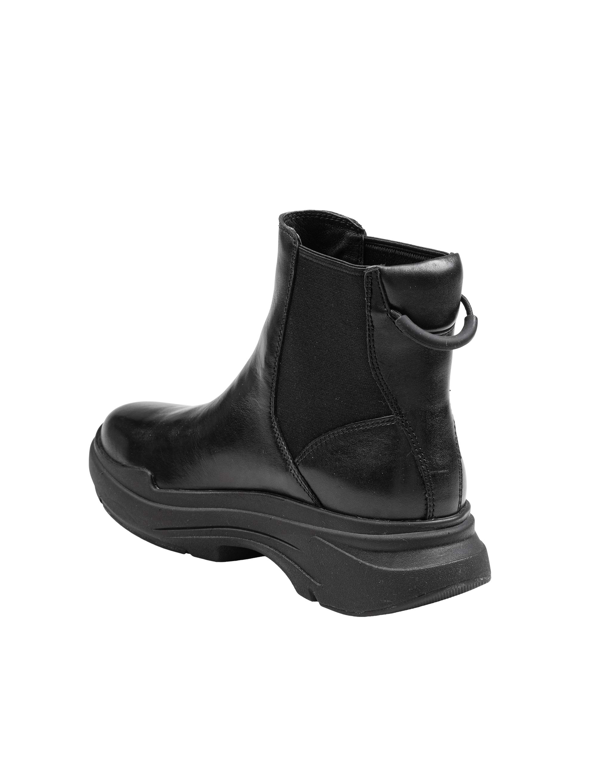 ASH NEXON BLACK LEATHER ANKLE BOOTS