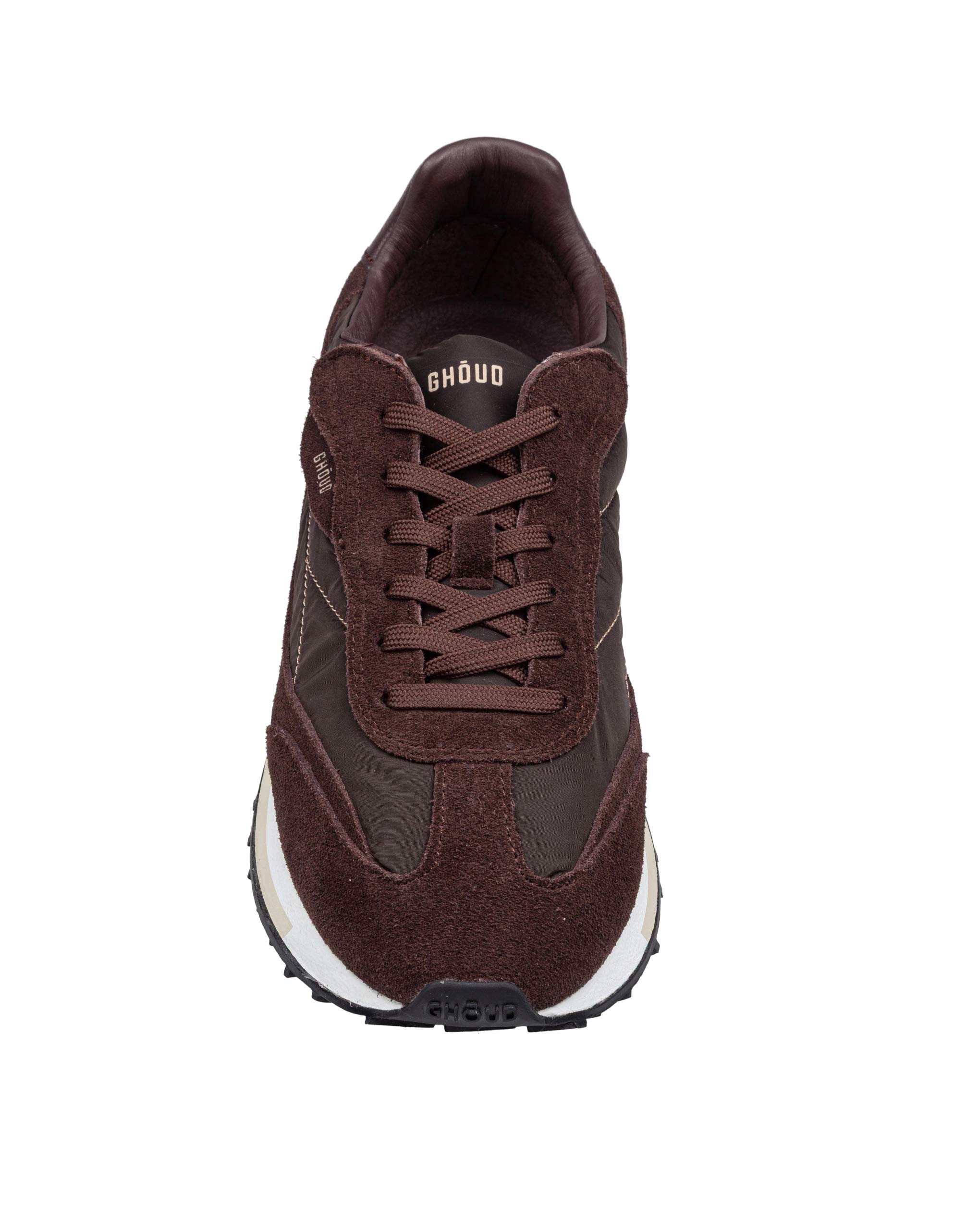 GHOUD SNEAKERS RUSH M9 LOW IN NYLON E SUEDE COLORE CACAO