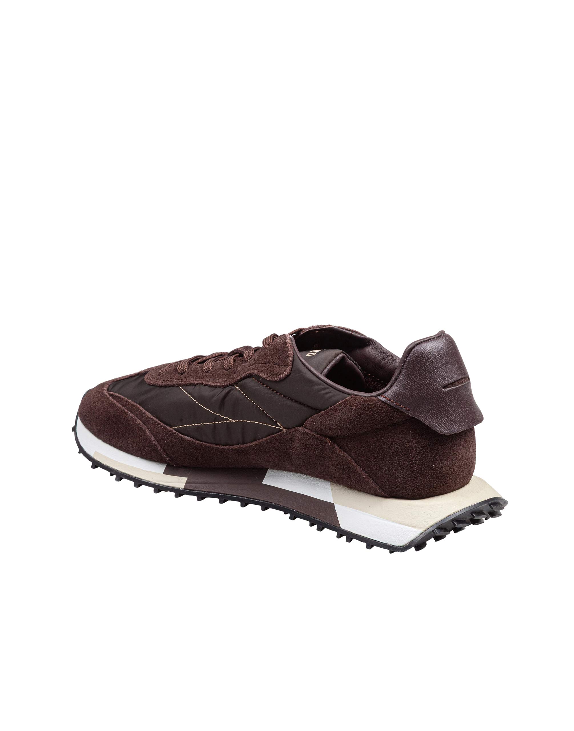 GHOUD SNEAKERS RUSH M9 LOW IN NYLON E SUEDE COLORE CACAO