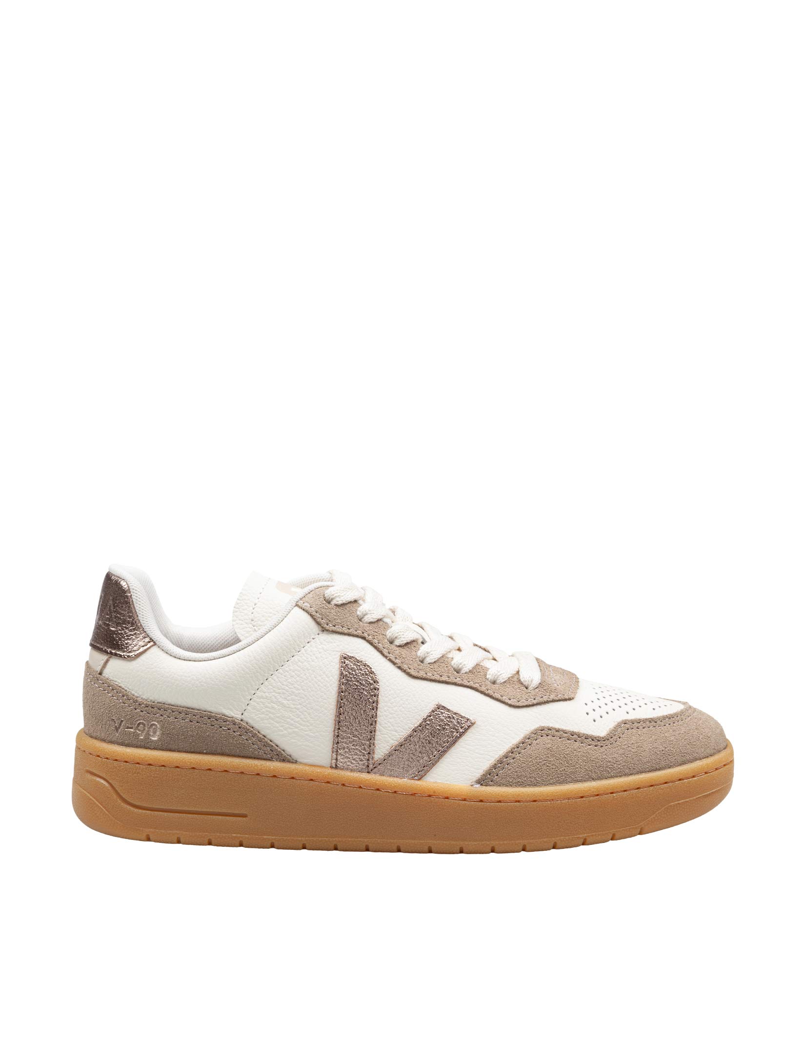 VEJA SNEAKERS V-90 IN PELLE COLORE BRONZO