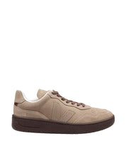 VEJA V-90 TAUPE SUEDE SNEAKERS