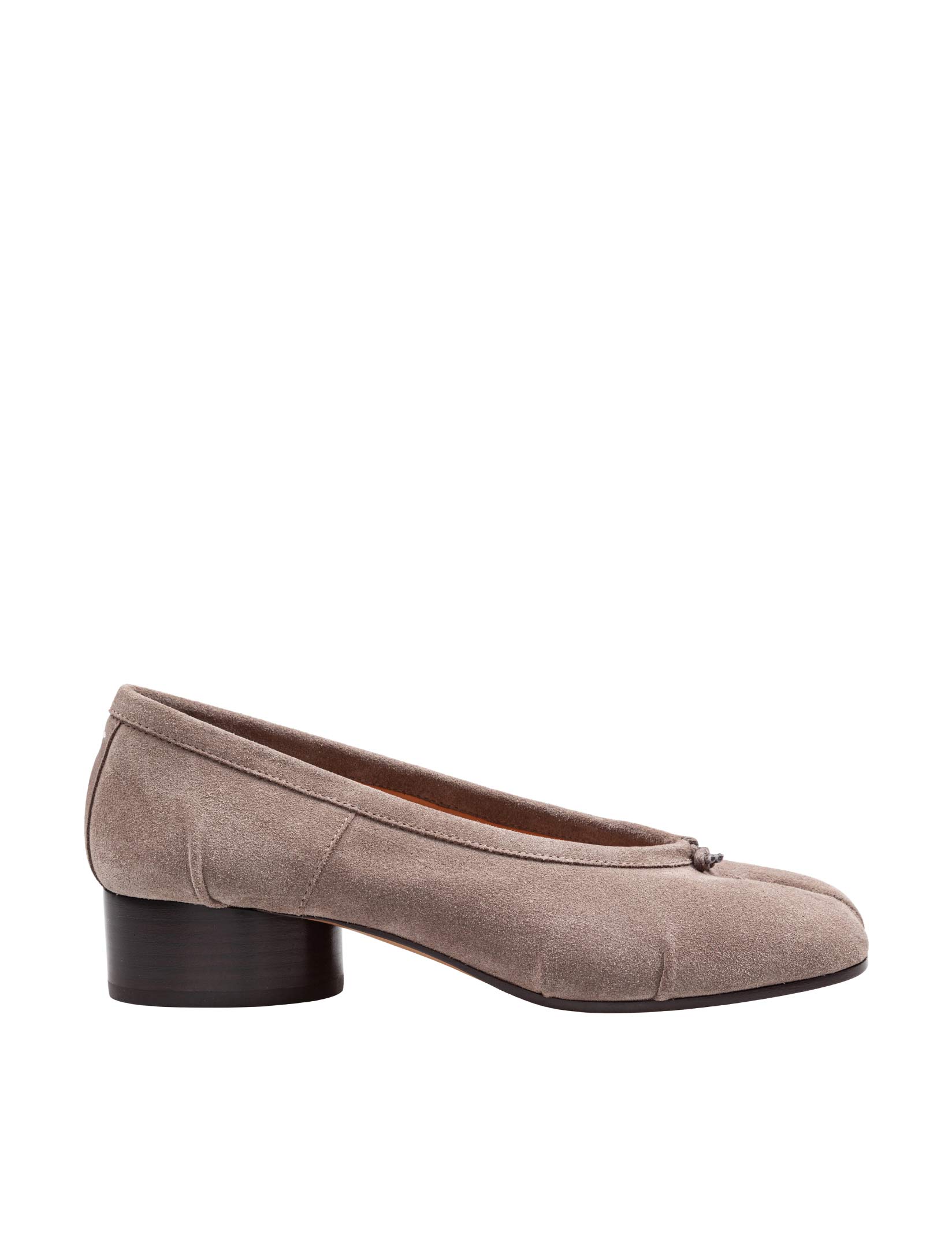MAISON MARGIELA TABI BALLERINAS NEW H30 IN TAUPE SUEDE