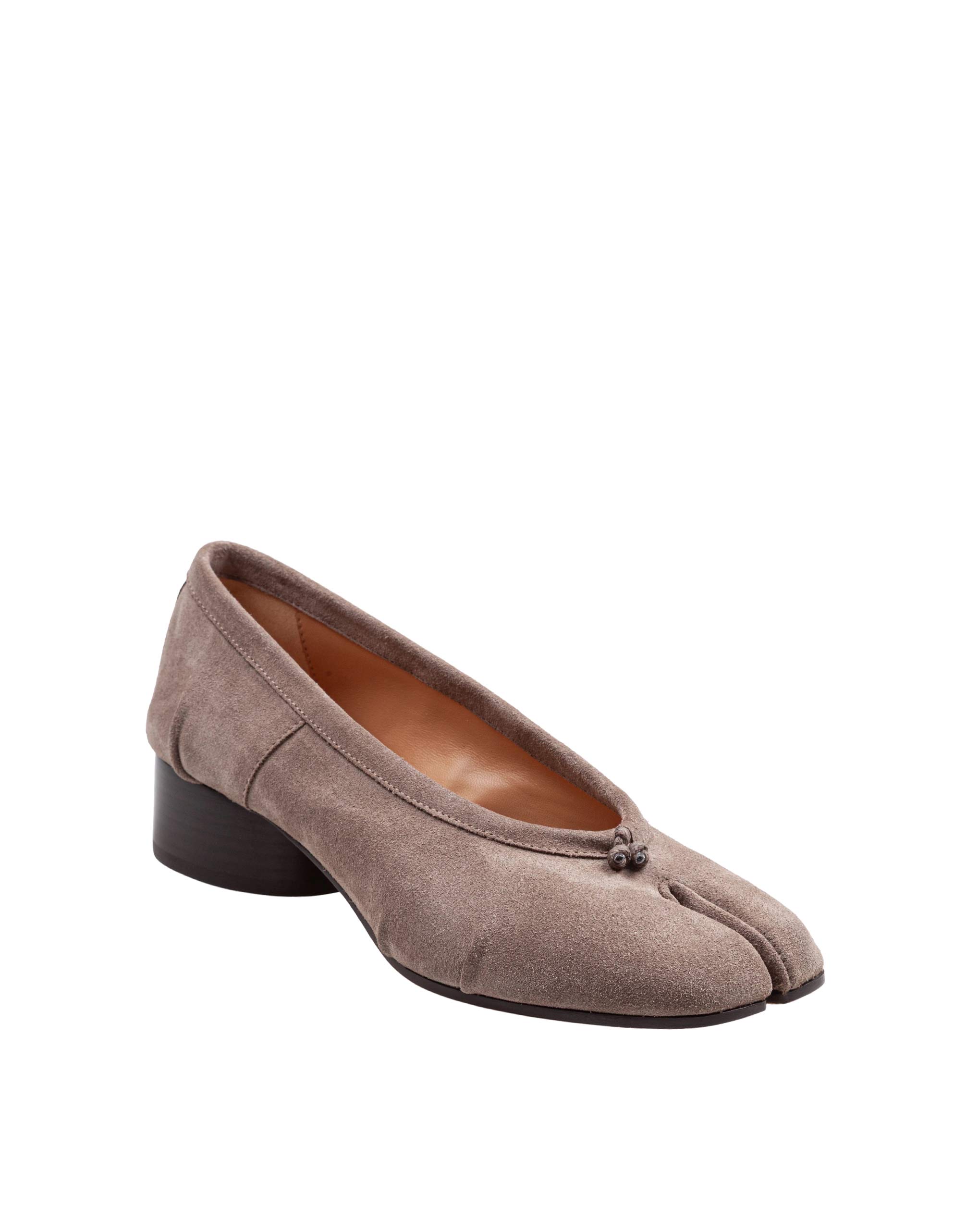 MAISON MARGIELA TABI BALLERINAS NEW H30 IN TAUPE SUEDE