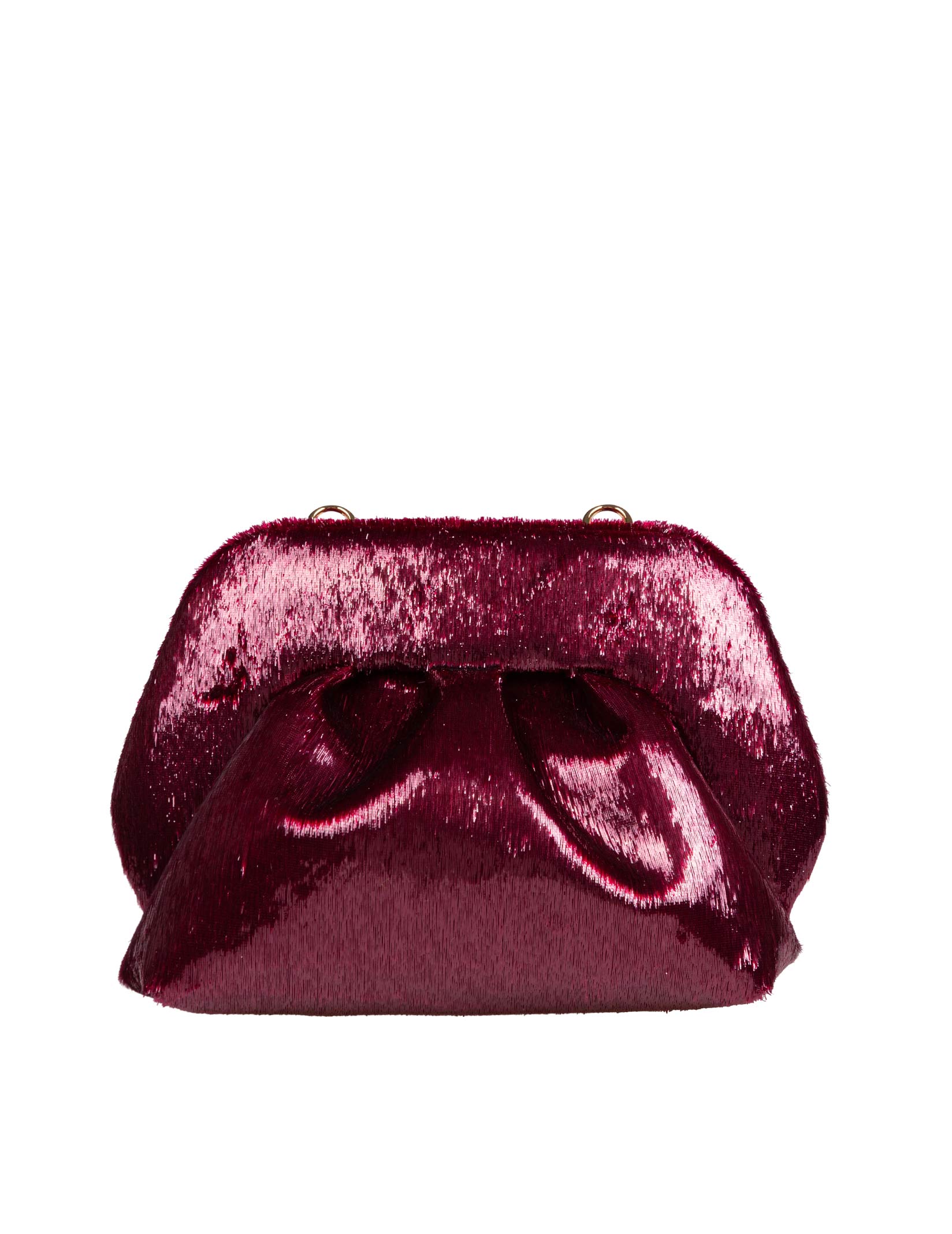 THEMOIRè BIOS CLUTCH PICCOLA IN LUREX COLORE BORDEAUX