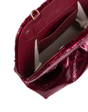 THEMOIRè BIOS CLUTCH PICCOLA IN LUREX COLORE BORDEAUX