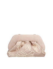 THEMOIRè BIOS MEDIUM CLUTCH IN CAMOSCIO CON RICAMO
