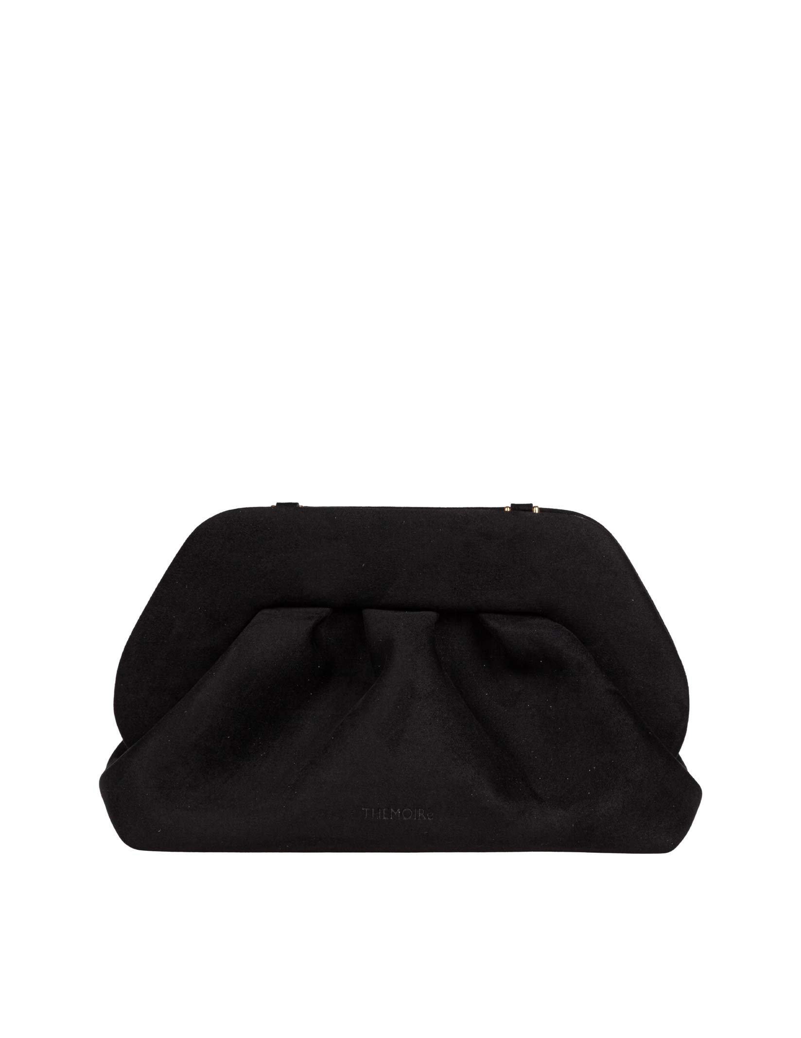 THEMOIRè BIOS MEDIUM CLUTCH IN SUEDE COLORE NERO