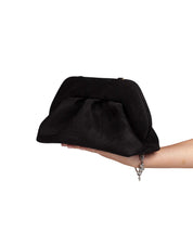 THEMOIRè BIOS MEDIUM CLUTCH IN SUEDE COLORE NERO
