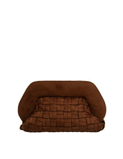THEMOIRè BIOS CLUTCH INTRECCIO IN SUEDE COLORE CIOCCOLATO