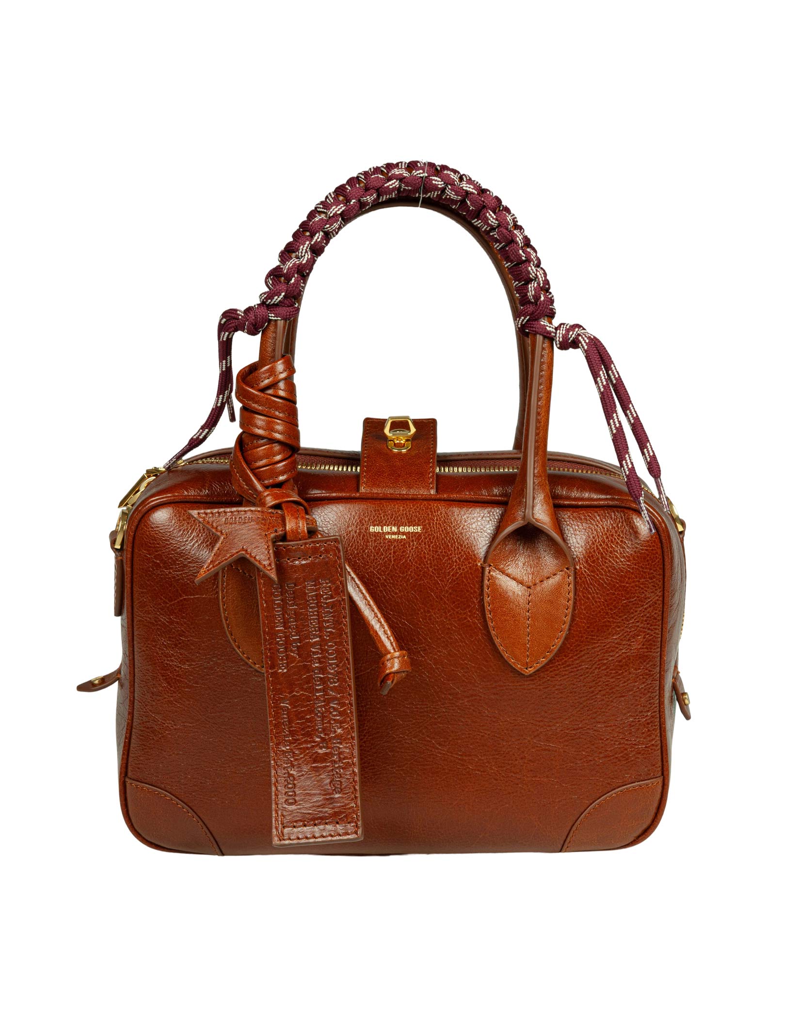 GOLDEN GOOSE BORSA A MANO VITA BAG IN PELLE COLORE CUOIO