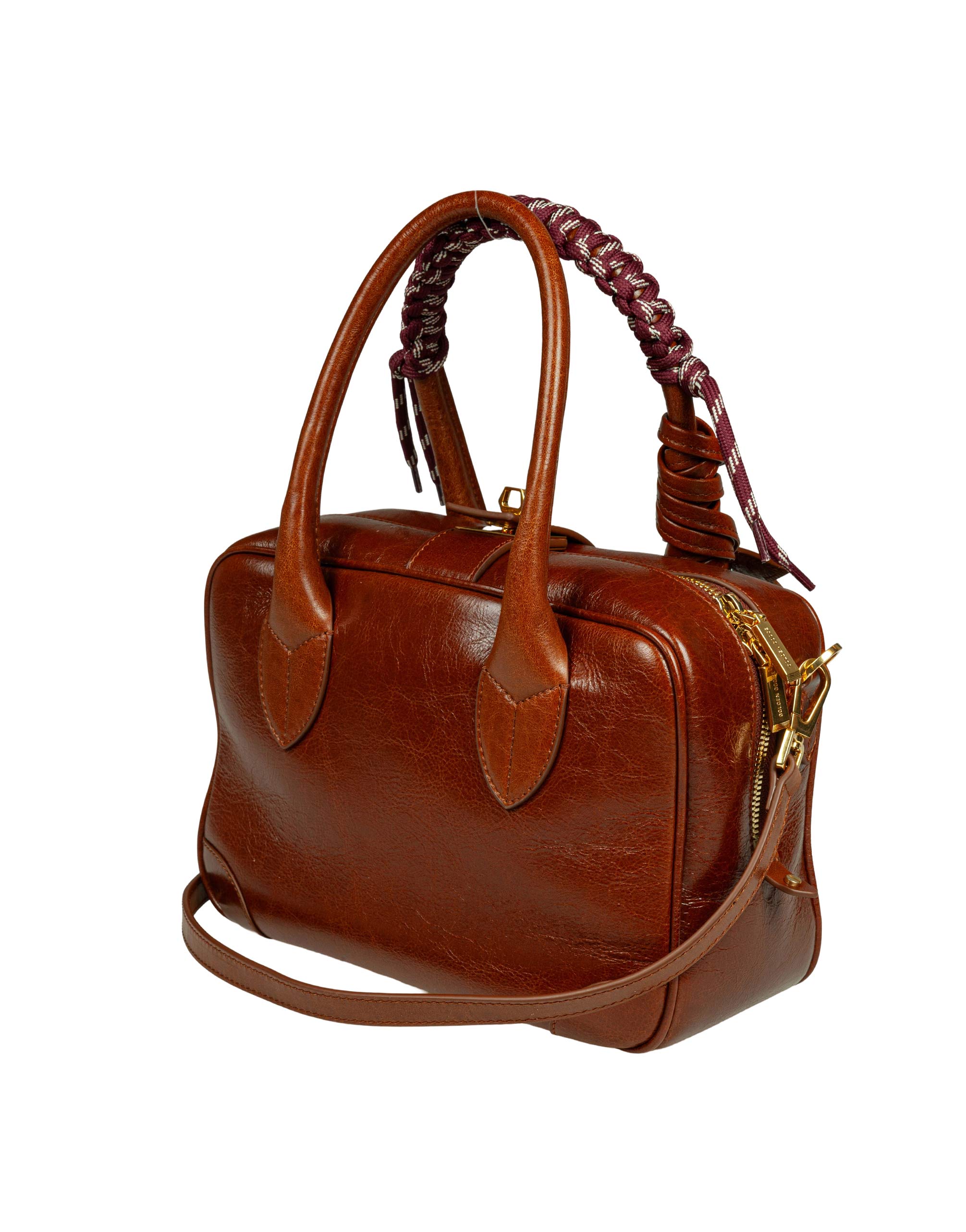 GOLDEN GOOSE BORSA A MANO VITA BAG IN PELLE COLORE CUOIO