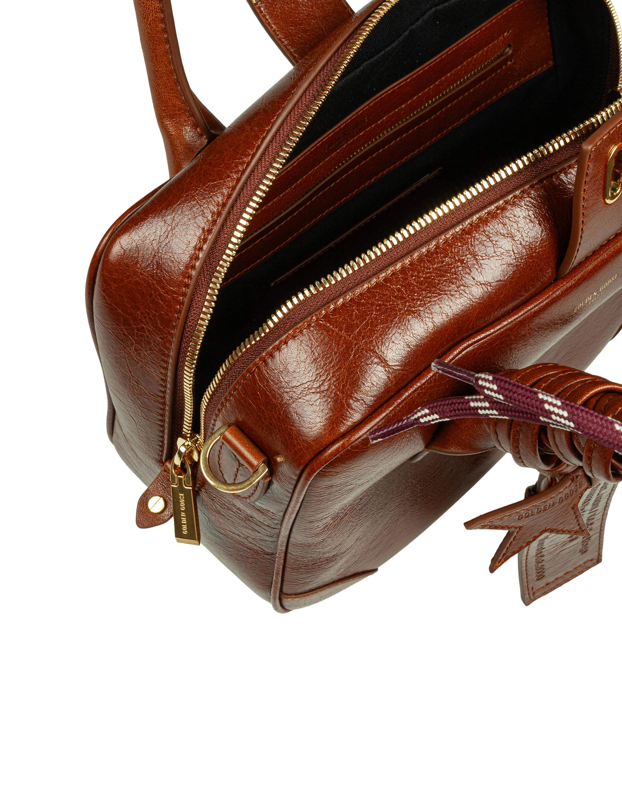 GOLDEN GOOSE BORSA A MANO VITA BAG IN PELLE COLORE CUOIO