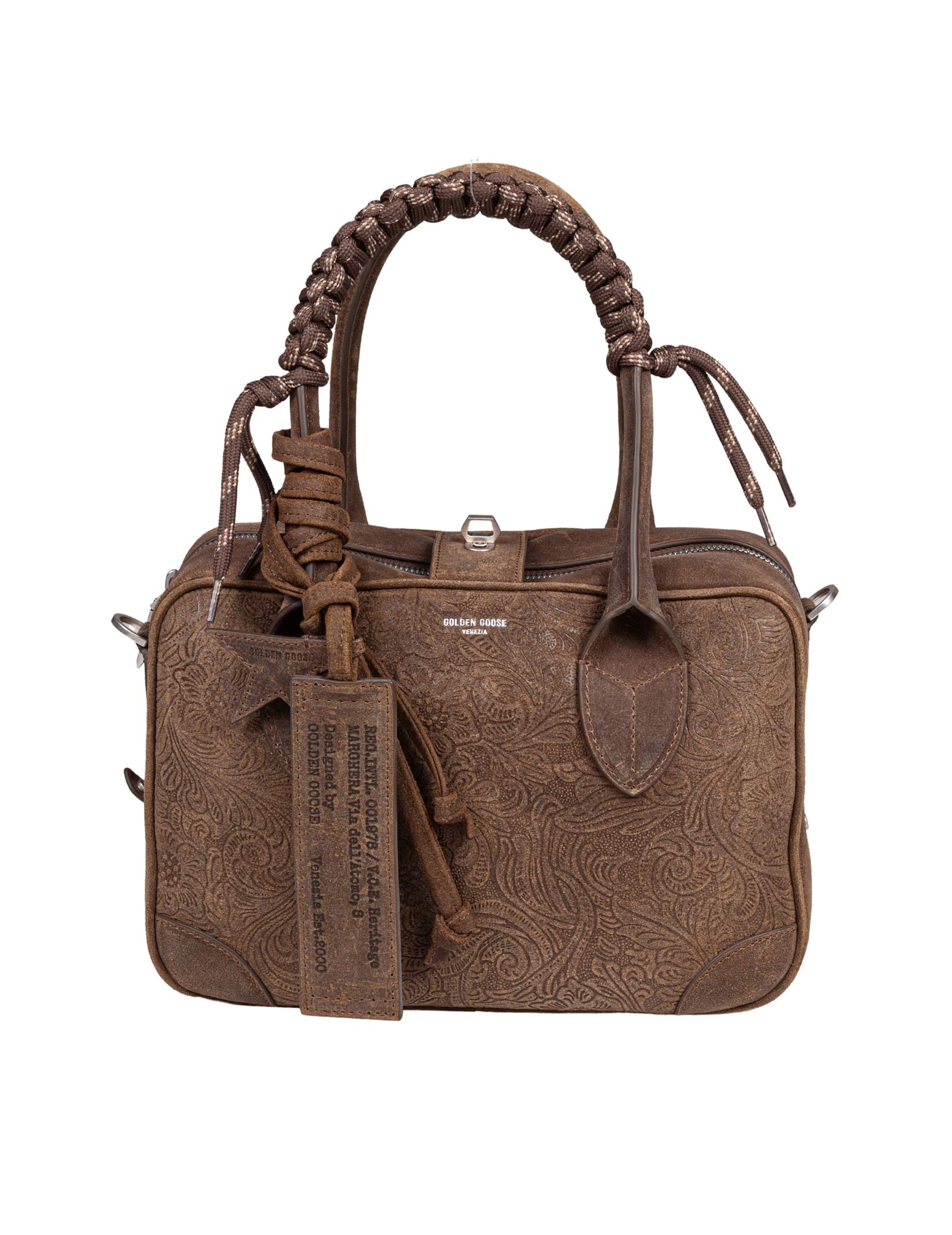 GOLDEN GOOSE BORSA VITA BAG IN SUEDE COLORE VERDE MILITARE