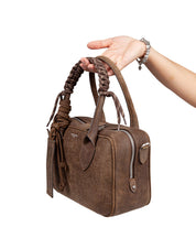 GOLDEN GOOSE BORSA VITA BAG IN SUEDE COLORE VERDE MILITARE