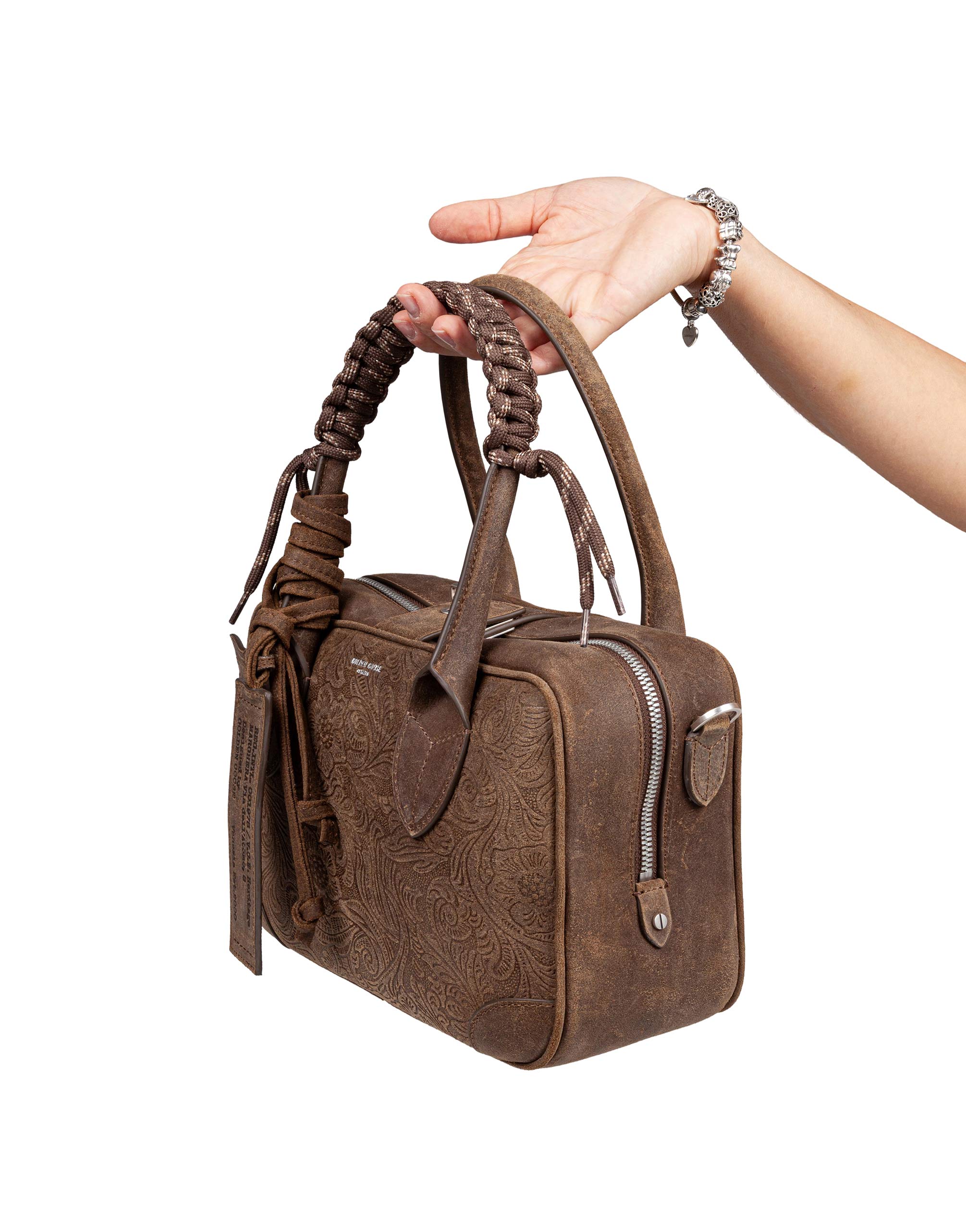 GOLDEN GOOSE BORSA VITA BAG IN SUEDE COLORE VERDE MILITARE