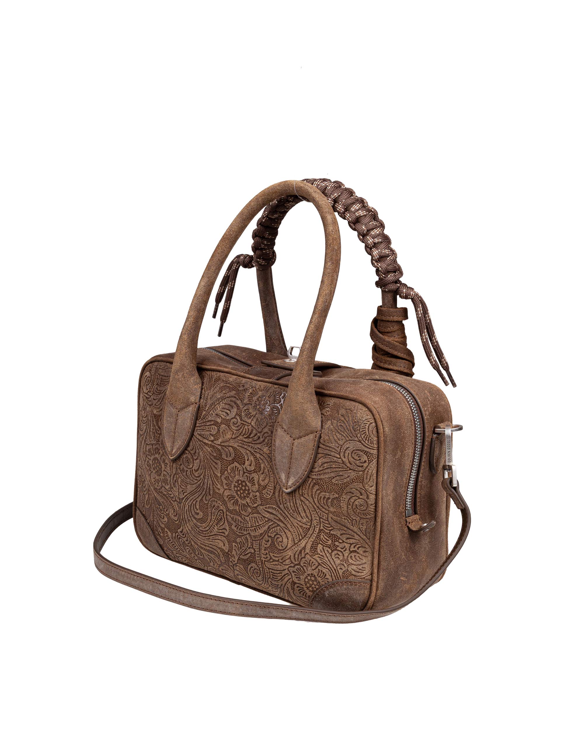 GOLDEN GOOSE BORSA VITA BAG IN SUEDE COLORE VERDE MILITARE