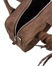 GOLDEN GOOSE BORSA VITA BAG IN SUEDE COLORE VERDE MILITARE