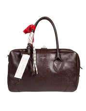 GOLDEN GOOSE BORSA A MANO VITA MEDIUM IN PELLE MOGANO