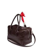 GOLDEN GOOSE BORSA A MANO VITA MEDIUM IN PELLE MOGANO