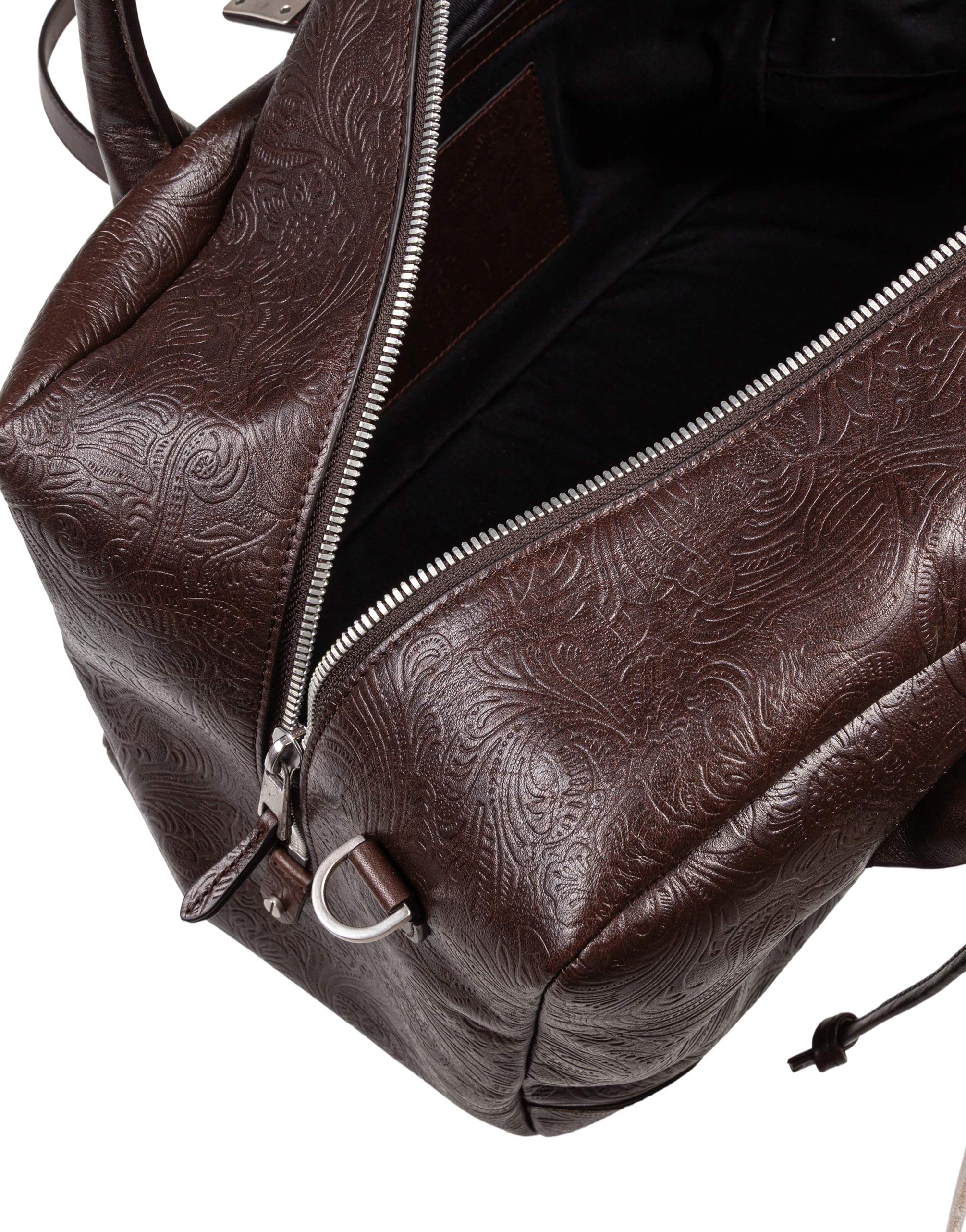 GOLDEN GOOSE BORSA A MANO VITA MEDIUM IN PELLE MOGANO
