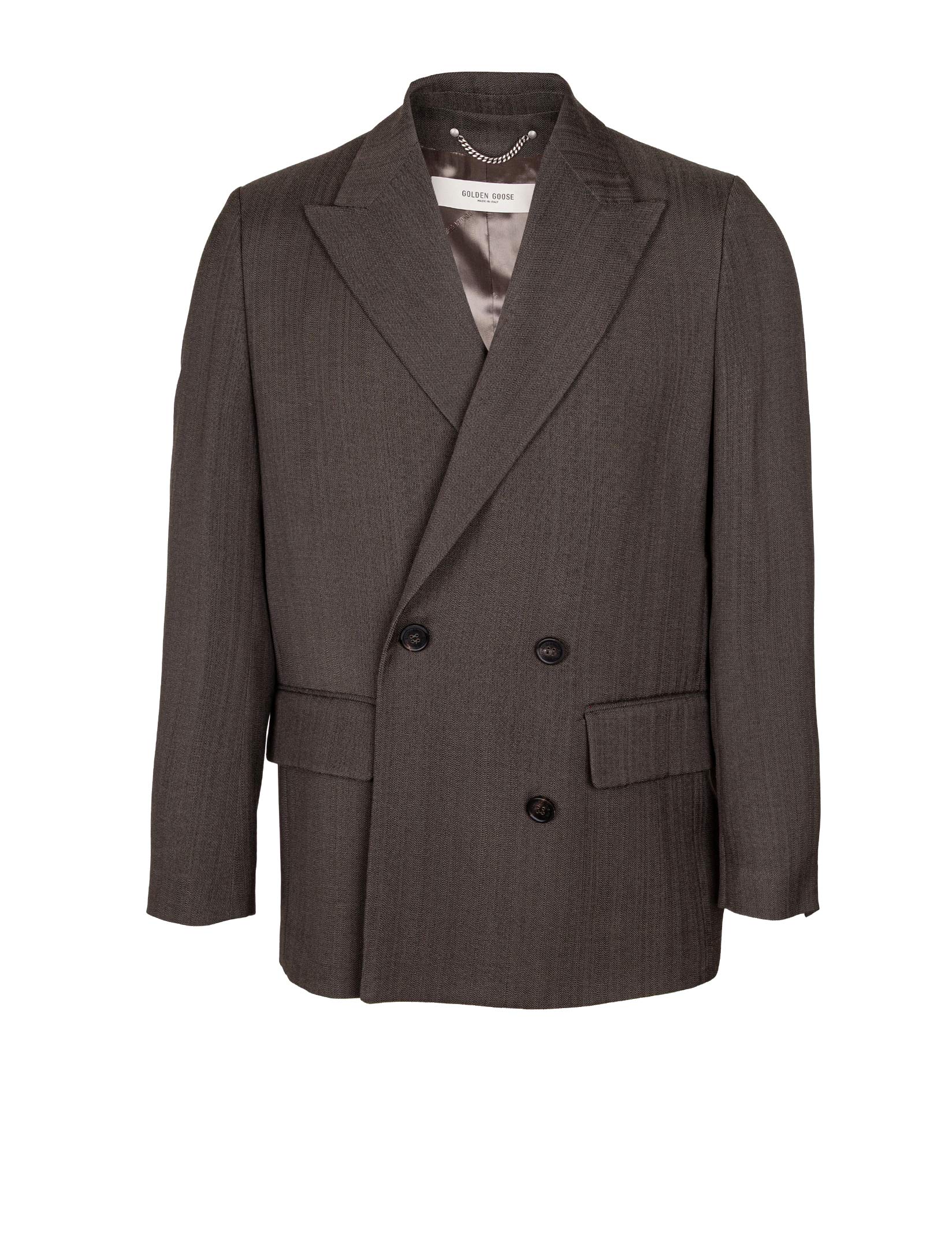 GOLDEN GOOSE BLAZER DOPPIOPETTO COLORE VERDE TUNDRA