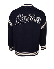 GOLDEN GOOSE MAGLIONE IN COTONE BLU
