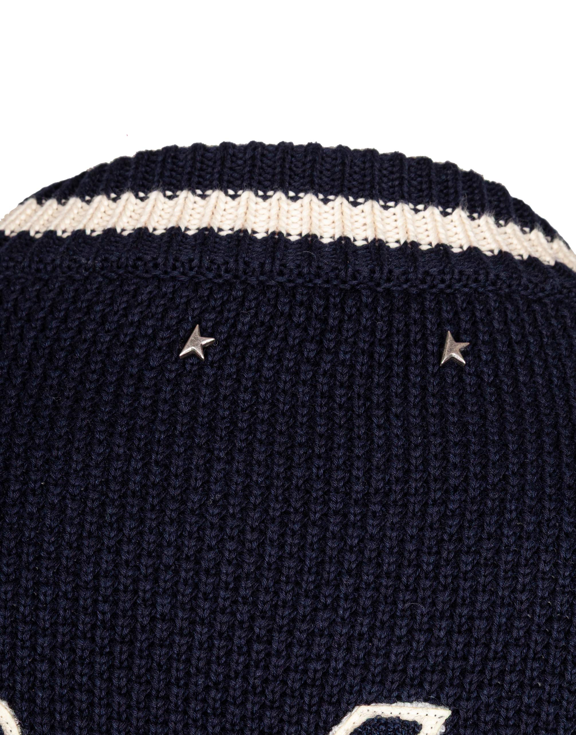 GOLDEN GOOSE MAGLIONE IN COTONE BLU