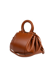 FERRAGAMO GANCIO LEATHER TOP HANDLE BAG