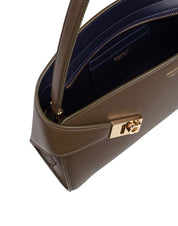 FERRAGAMO BORSA A SPALLA HUG IN PELLE OLIVA