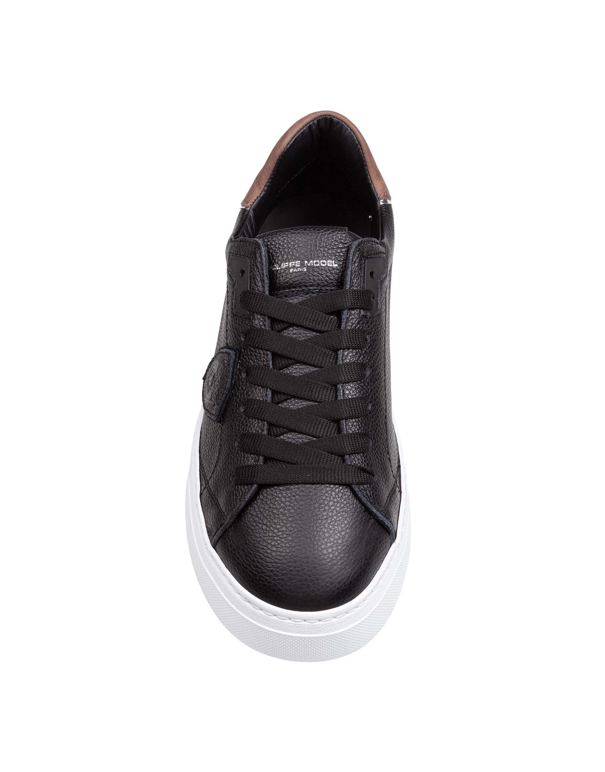PHILIPPE MODEL SNEAKERS TEMPLE LOW IN PELLE