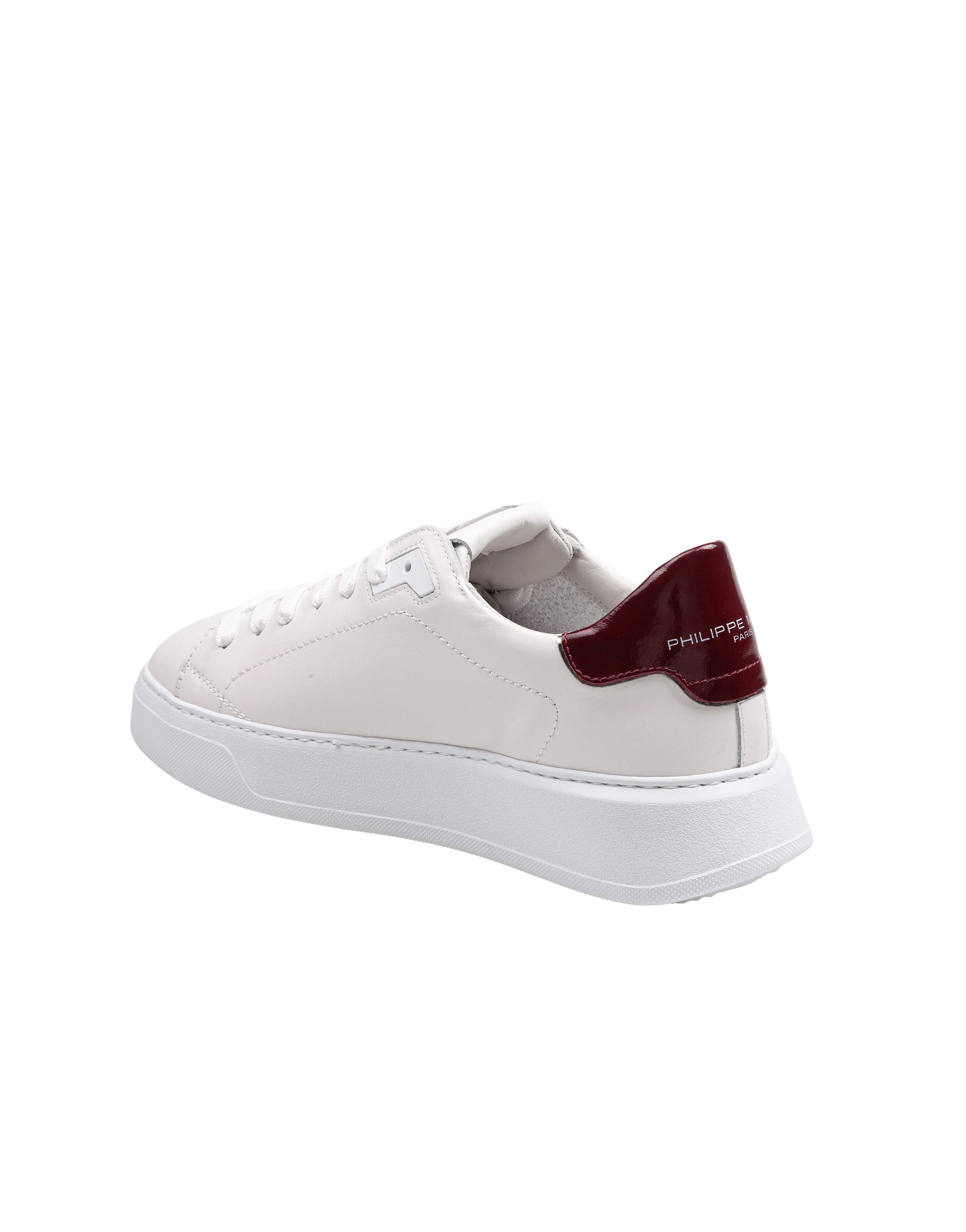 PHILIPPE TEMPLE LOW LEATHER SNEAKERS