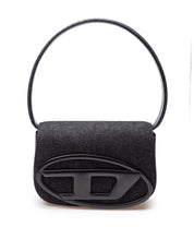 DIESEL BORSA A SPALLA 1DR IN DENIM NERO