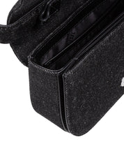 DIESEL BORSA A SPALLA 1DR IN DENIM NERO