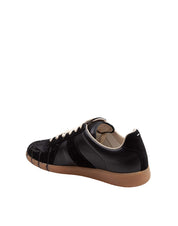 MAISON MARGIELA SNEAKERS REPLICA NERA CON DETTAGLI IN CONTRASTO