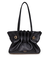 FERRAGAMO BORSA SOFT SH S IN PELLE COLORE NERO