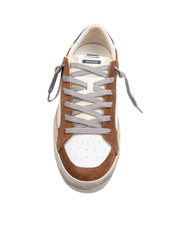 CRIME SK8 DELUXE LEATHER AND SUEDE SNEAKERS IN TAN