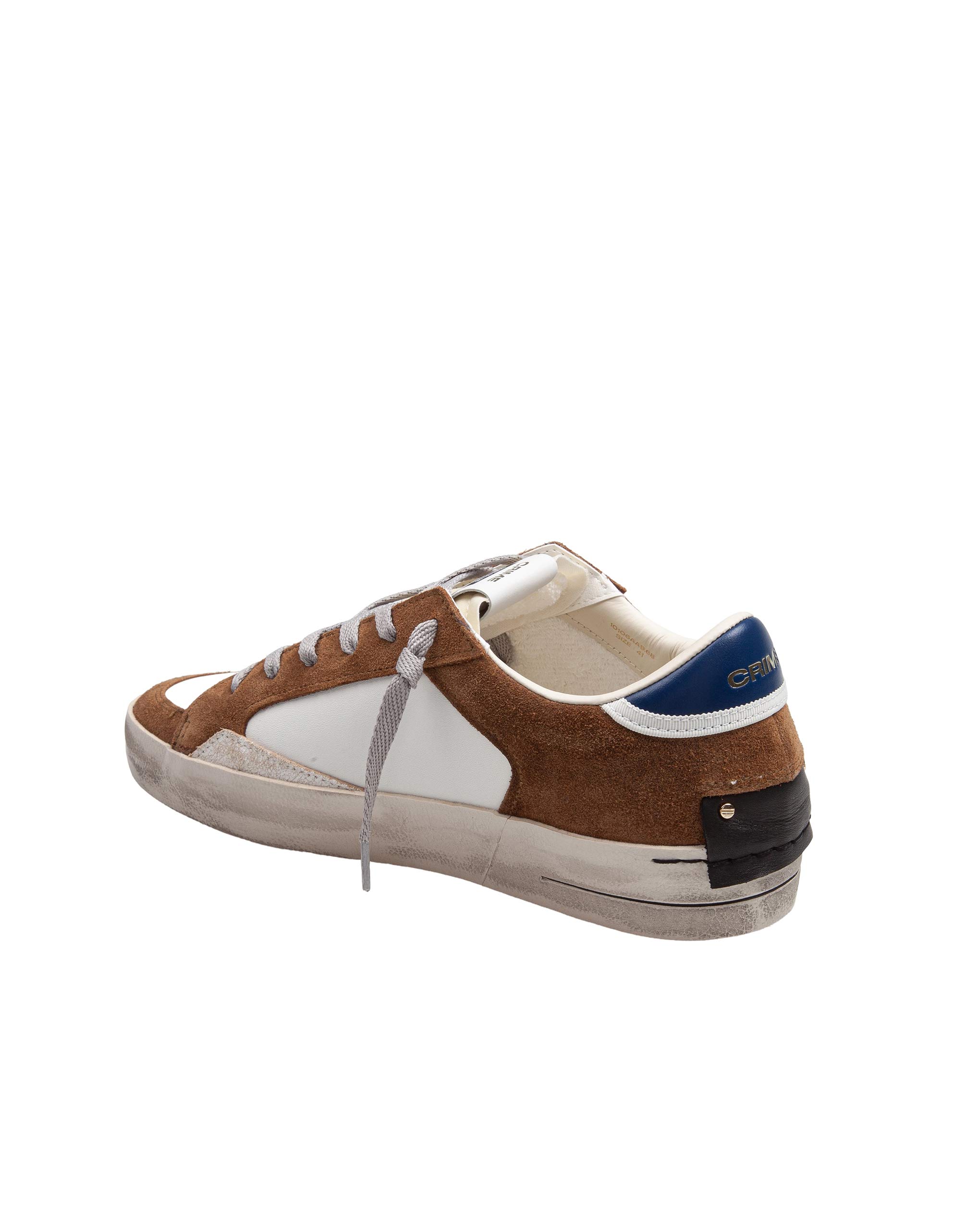 CRIME SK8 DELUXE LEATHER AND SUEDE SNEAKERS IN TAN