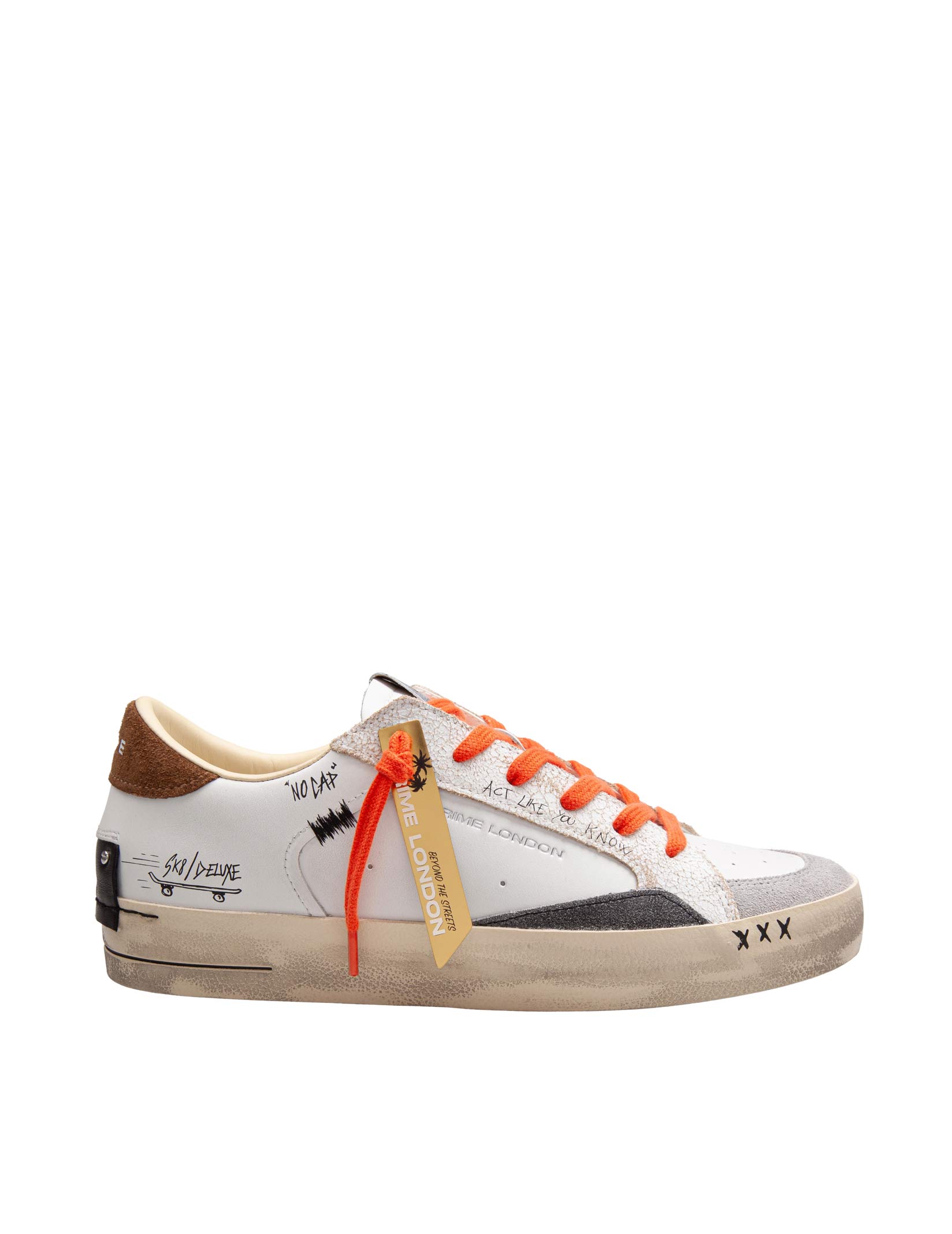 CRIME SNEAKERS SK8 DELUXE IN LEATHER AND SUEDE
