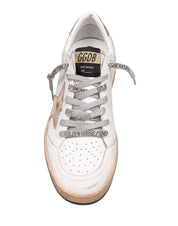 GOLDEN GOOSE SNEAKERS BALLSTAR IN PELLE COLORE BIANCO E ORO