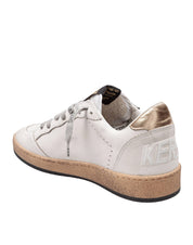 GOLDEN GOOSE SNEAKERS BALLSTAR IN PELLE COLORE BIANCO E ORO