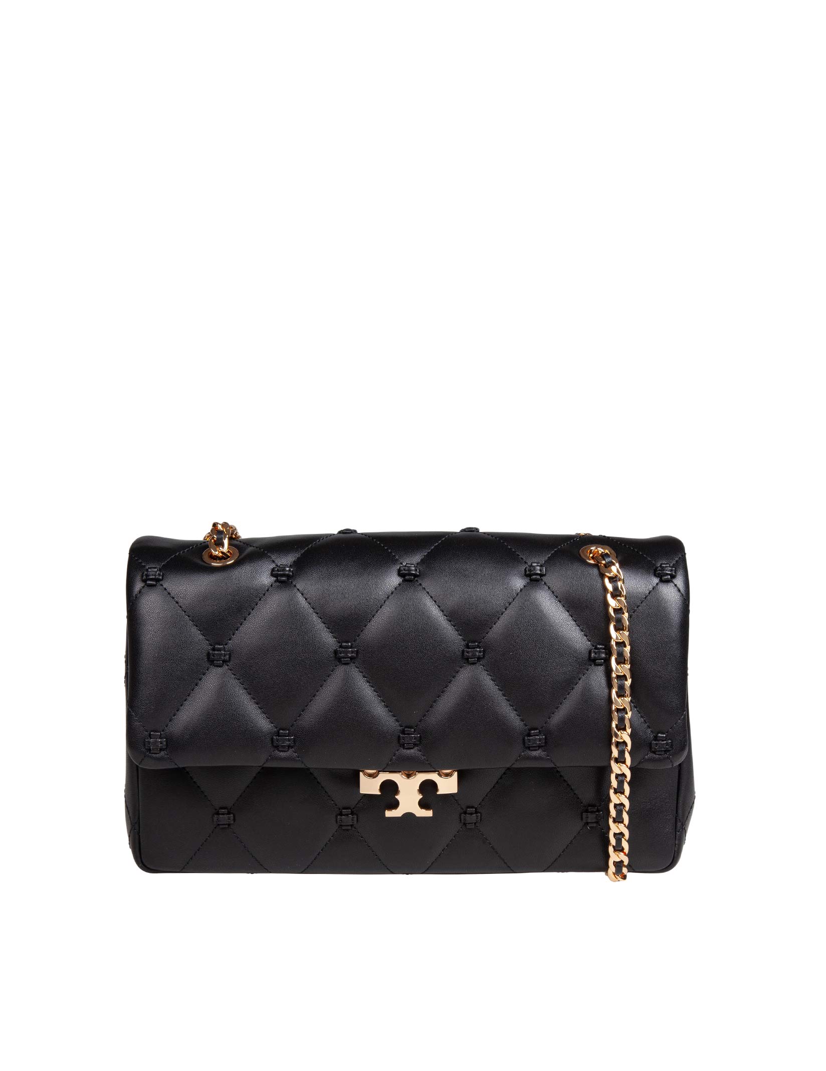 TORY BURCH SPANNA BUNNY KNOT QUILTED LEATHER BAG