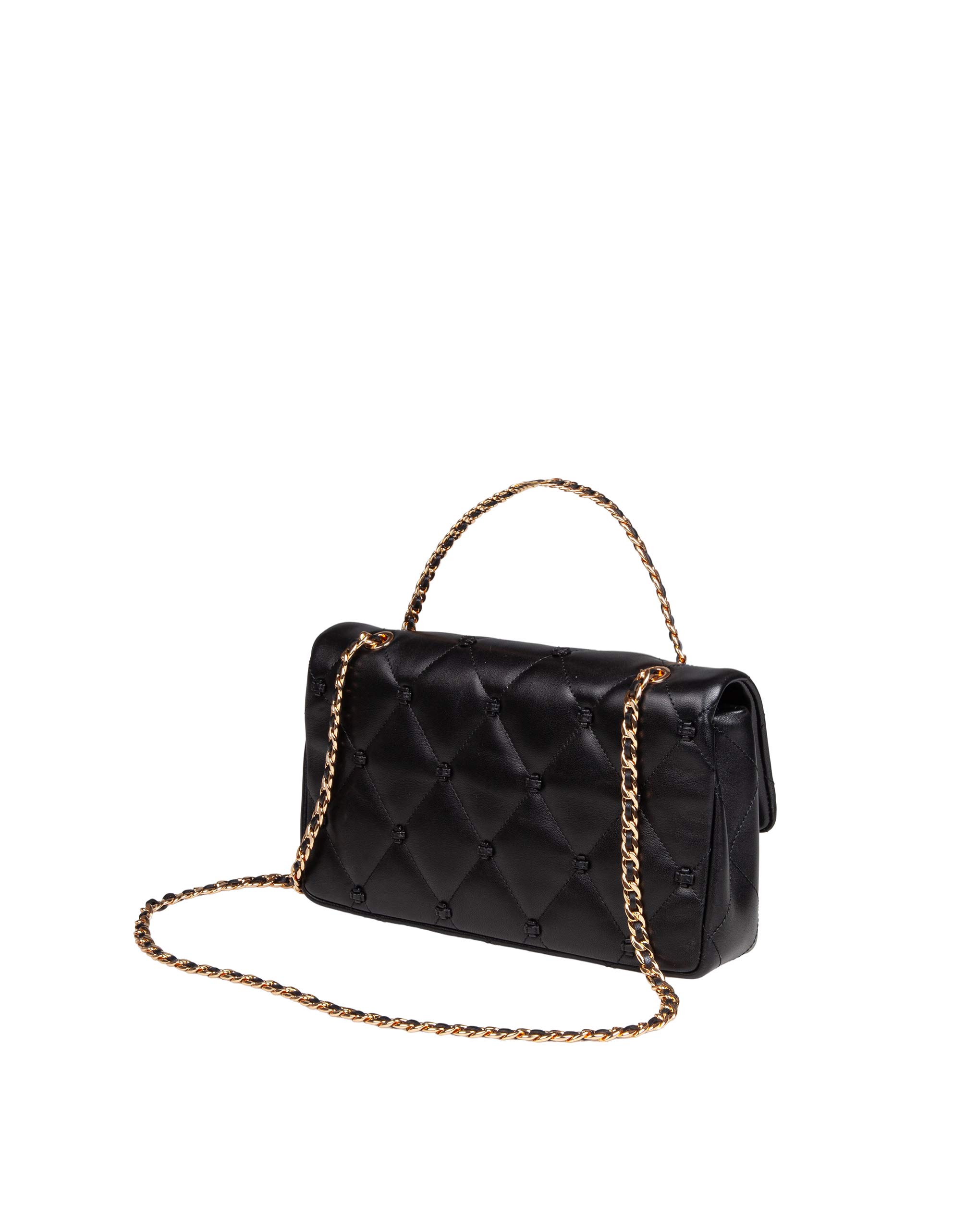 TORY BURCH SPANNA BUNNY KNOT QUILTED LEATHER BAG