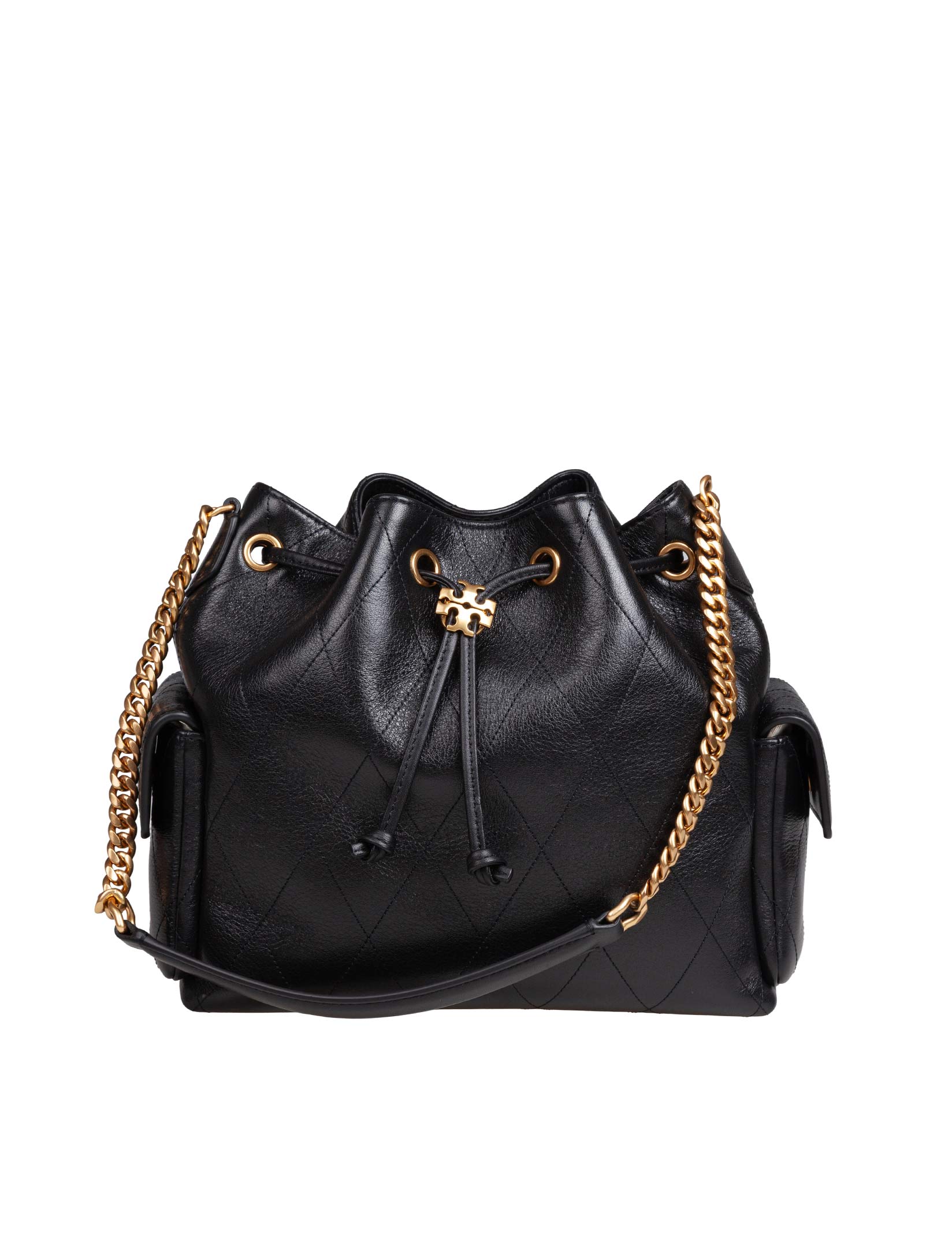 TORY BURCH CHARLIE QUILTED BUCKET BAG